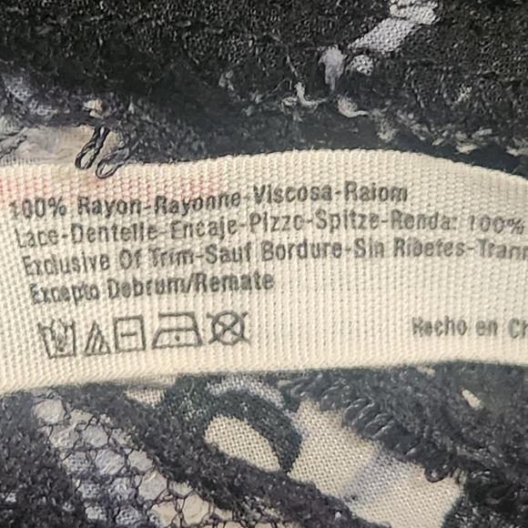 FREE PEOPLE "Voile and Lace" Floral Print Trapeze Dress - Size XS - Picture 13 of 14